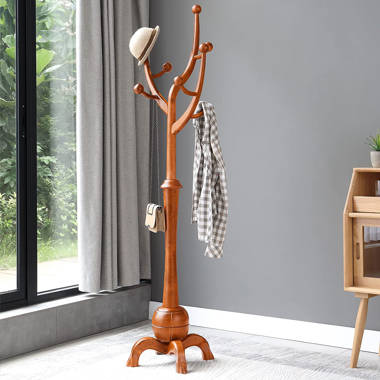 Wooden coat rack with umbrella online stand